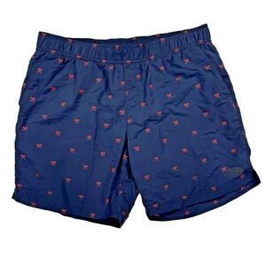 The North Face Pull-On Shorts Mens L Blue Pickaxe Design Nylon Pockets Flashdry‎